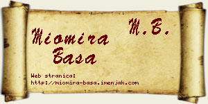 Miomira Baša vizit kartica